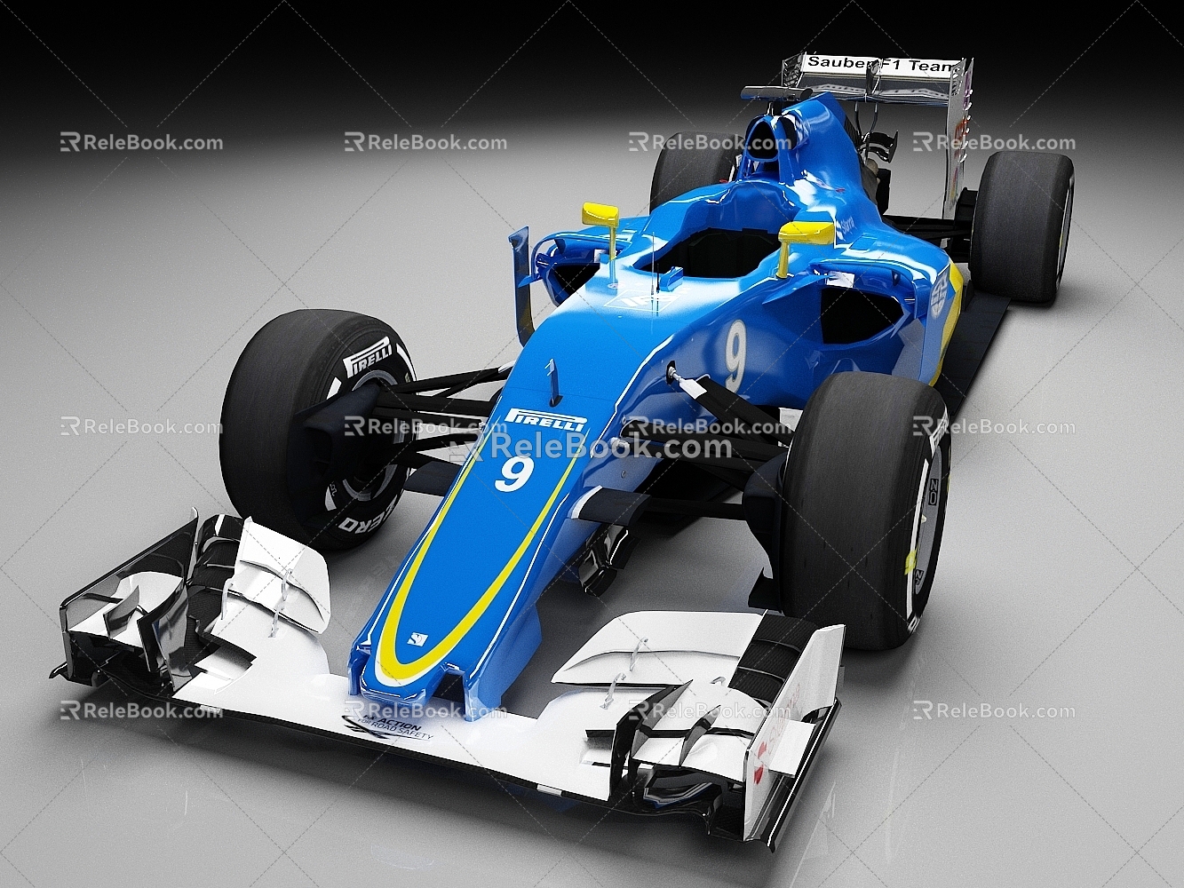 Sauber C34 f1 Racing Court Formula Racing 3d model