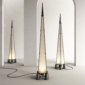 Modern floor lamp Triangle tower floor lamp 3d model