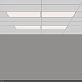 Modern Suspended Ceiling with White Panels Geometric Patterns Lights and Vents 3d model
