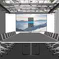 Modern Meeting Room Meeting Tables and Chairs Office Tables and Chairs 3d model