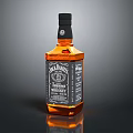 Jack Daniel's Tennessee Whiskey Bottle With Black Label And Amber Liquid