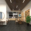 Traditional Chinese Store Interior With Shelves Traditional Clothes Counter And Decorative Painting