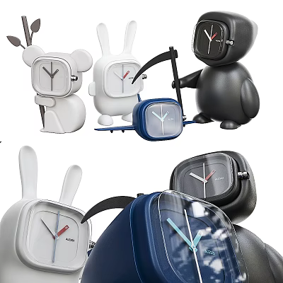 Modern alarm clock 3d model Modern alarm clock 3d model