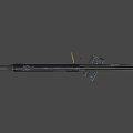 Black Tactical Rifle with Detachable Magazine Trigger Mechanism and Ammunition Bullet