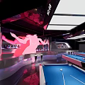 Modern Billiards Room Bar Billiards Room 3d model