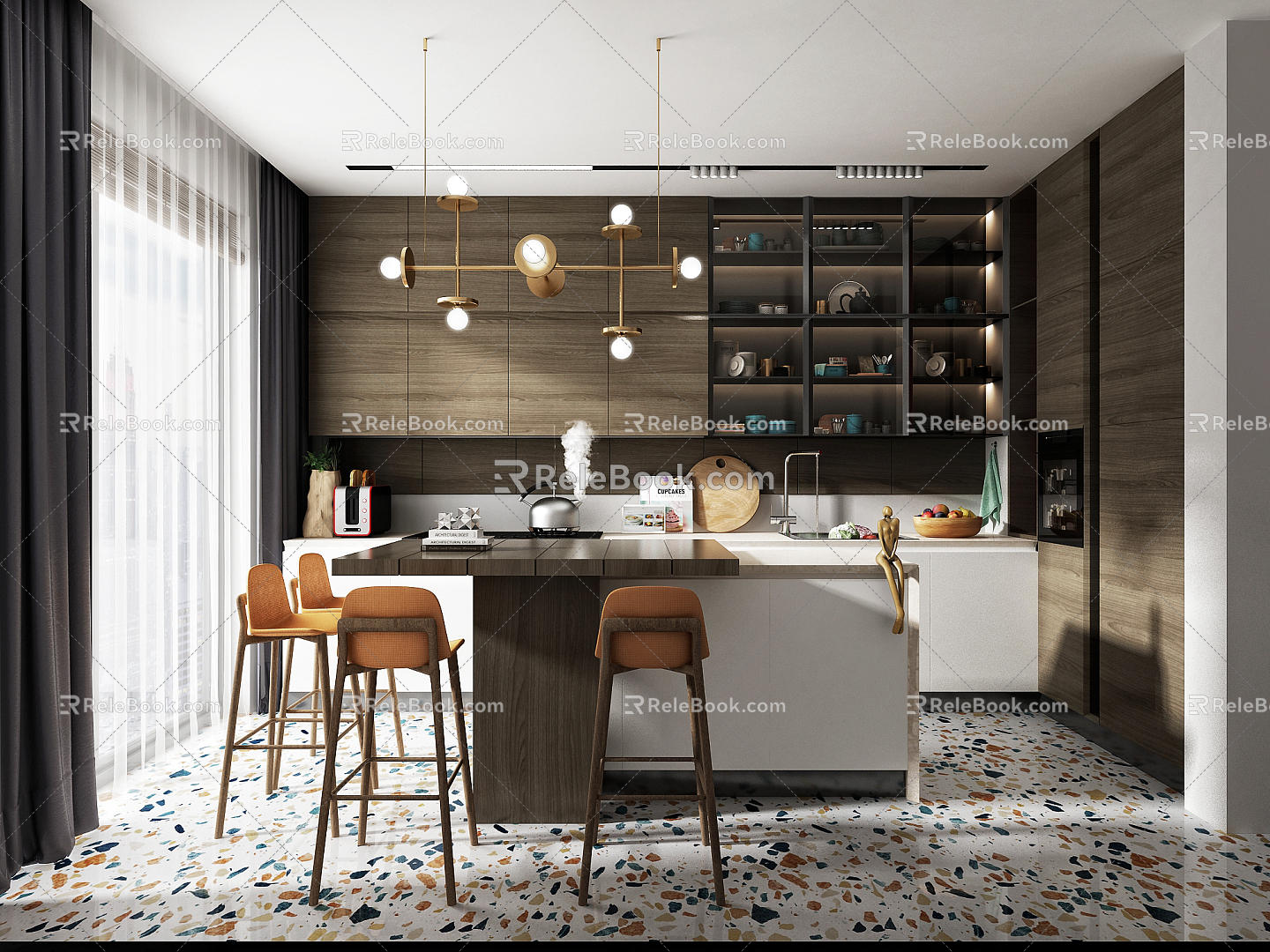 Modern Kitchen 3d model