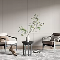 Modern Casual Sofa Combination Single Sofa 3d model