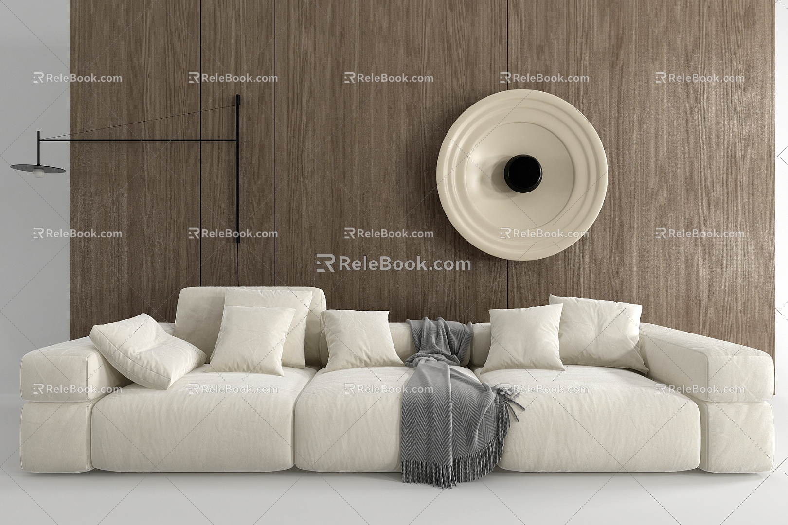 Wall decoration sofa 3d model