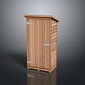 Wooden Outdoor Storage Cabinet With Lockable Door And Vertical Structure For Garden Use