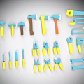 Essential Hardware Tools Collection Including Hammers Axes Saws Pliers And Wrenches