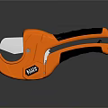 Orange Ratchet Pipe Cutter With Black Handles And Sharp Cutting Blade