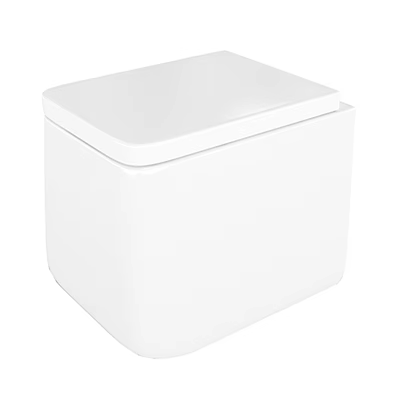 Modern Bathroom Suite Featuring White Ceramic Toilet And Minimalist Design Elements 3d model
