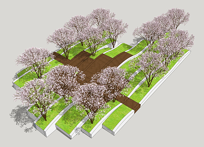 Modern Tree Square 3d model