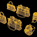 Brown Leather Luggage Bags With Various Styles Including Handbags Briefcases Backpacks And Metal Buckles