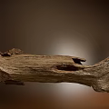 Stone And Wood Natural Artistic Decor Piece Featuring Rough Texture And Unique Natural Shape Details
