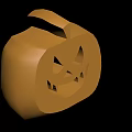 Halloween Festive Pumpkin Shaped Decorative Light With Smiley Face Carving