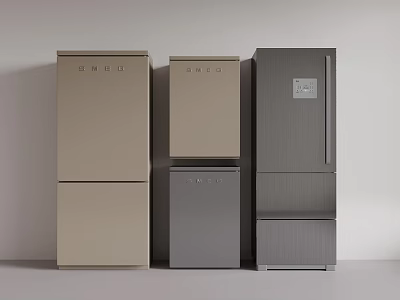 Modern Design Refrigerators and Freezers With Sleek Exteriors And Various Styles 3d model