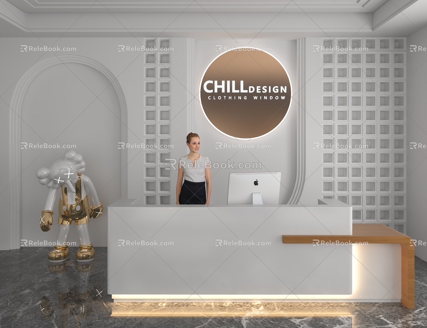 Front Desk 3d model