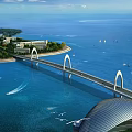 Bridge Overpass Bridge Suspension Bridge Cable-stayed Bridge Overpass 3d model