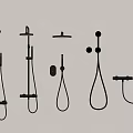 Modern Black Bathroom Shower Fixtures With Various Handheld And Overhead Designs