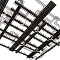 Structural Air Conditioner Vents Ceiling Grille Design With Metal Framework For Airflow Distribution