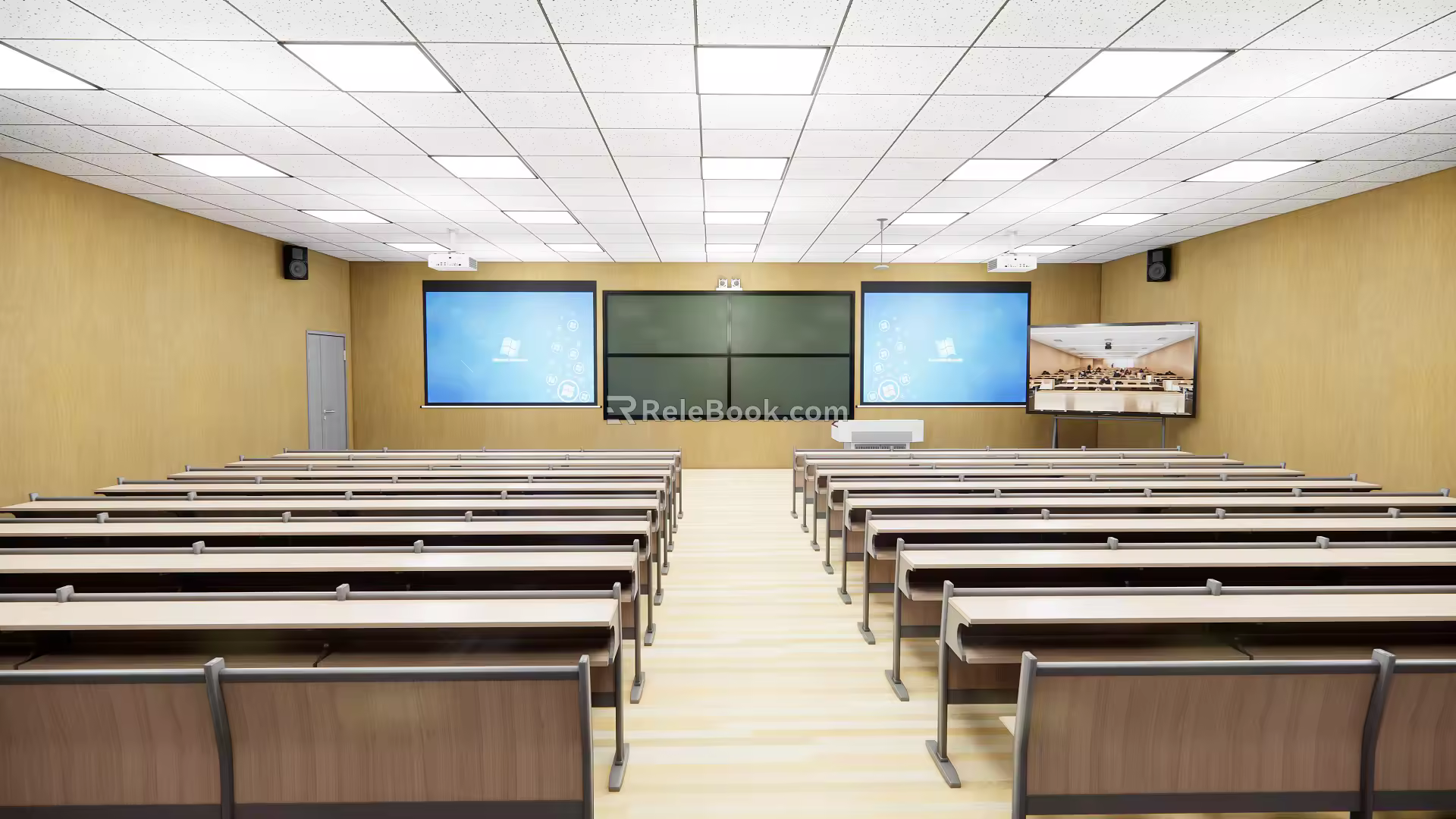 Modern classroom wisdom classroom big screen 3d model