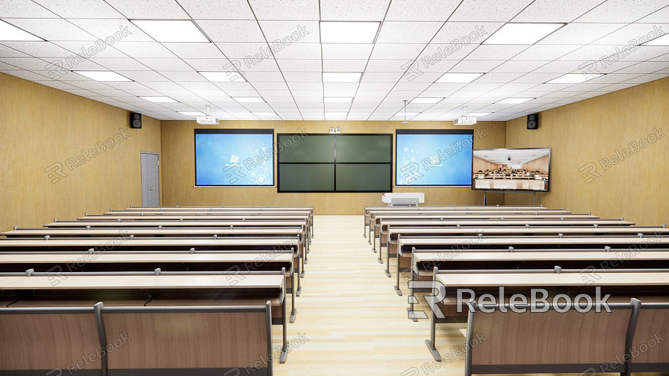 Modern classroom wisdom classroom big screen model