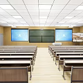 Modern classroom wisdom classroom big screen 3d model