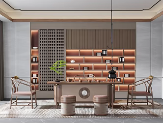 New Chinese Tea Room 3d model