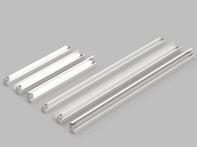 Modern Silver Linear Pendant Light Fixtures for Contemporary Interior Lighting Design 3d model