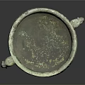 Ancient Bronze Vessel With Double Handles And Intricate Traditional Patterns 3d model