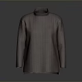 Warm Brown Turtleneck Sweater With Knitted Texture For Casual Wear