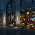 Elegant Restaurant Interior With Wooden Beams Chandeliers Leather Booths And Bar Counter
