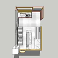 Small Restaurant Kiosk Design With Logo Display Menu Board Order Counter And String Lights