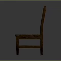Simple Design Wooden Chair Furniture With Square Backrest Cutout And Sturdy Legs