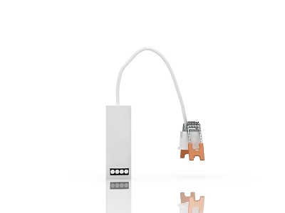 Smart Machine With White Design Curved Cable And Control Buttons For Smart Home 3d model