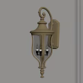 Vintage Brass Wall Lamp With Glass Shade And Classic Decorative Design