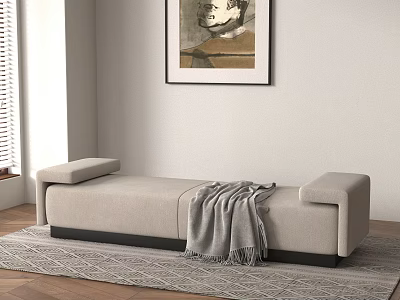 modern bed end stool sofa stool 3d model
