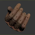 Game Movie Character Wooden Hand Sculpture With Palm Up Five Fingers And Fingertip Holes