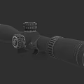 High Precision Black Rifle Scope With Adjustable Knobs And Purple Lens For Weapons