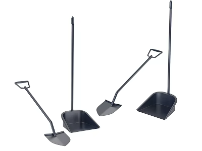Hardware Tools Different Types of Metal Shovels for Home and Garden Use 3d model
