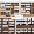 Bookshelf Bookcase Storage Rack Decorative Rack Exhibition Rack 3d model