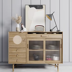 Nordic Sideboard Side Cabinet 3d model