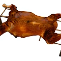 Whole Roasted Lamb On Rotisserie Rack With Golden Crispy Skin And Juicy Meat