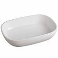 Modern White Oval Shaped Washbasin With Smooth Surface For Bathroom Countertop