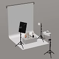Wedding Dress Shop Bridal Photography Setup With Lighting Props And Backdrop For Dress Shoots