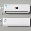 Midea Modern White Wall Mounted Air Conditioner Fan With Digital Display And Efficient Cooling