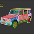 Silver Mercedes G Class SUV With Bold Design And Red Accent Wheels