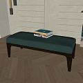 Retro sofa stool 3d model