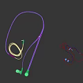 Multiple Styles In Ear Wired Headphones Red Black Cables Audio Plugs Design